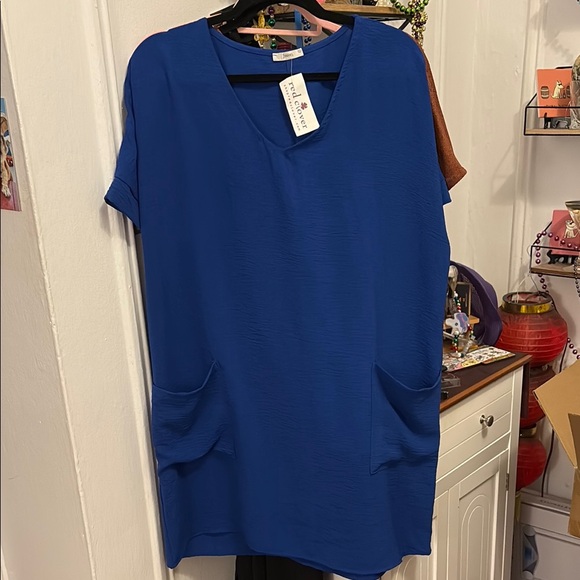 jodifl blue dress Royal Blue 3D Flower Dress | Jodifl main image 1